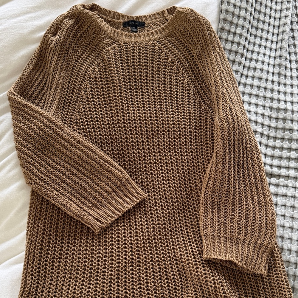 J. Crew Tan Knit Sweater